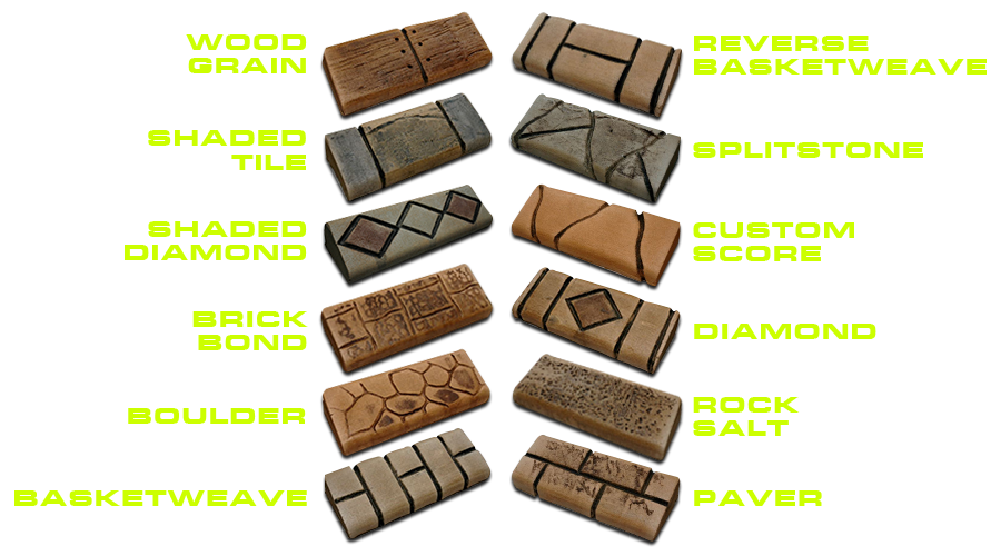 Custom Stamped Edging Samples